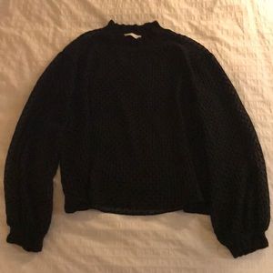 Zara polka-dot sheer blouse